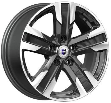 диски КиК ВИСМУТ 7,0xR16 5x114,3 66,1 45 алмаз_черный